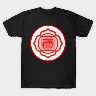 Grounded and balanced Root Chakra- Bright Red T-Shirt